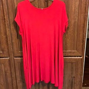 Red tshirt dress